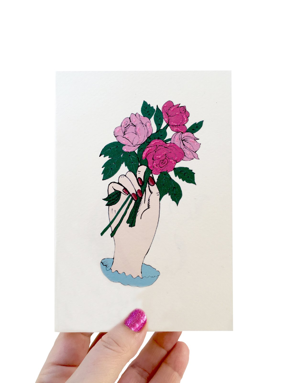 Roses in Hand Card