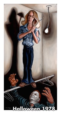 Image 2 of "Haunted Haddonfield Stretching Portraits" Prints (inspired by the "Halloween" film series)