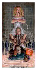 "Haunted Haddonfield Stretching Portraits" Prints (inspired by the "Halloween" film series)