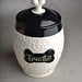 Image of Dog Treat Jar Black & White Curls by Symmetrical Pottery