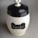 Image 3 of Dog Treat Jar Black & White Curls Made to Order by Symmetrical Pottery