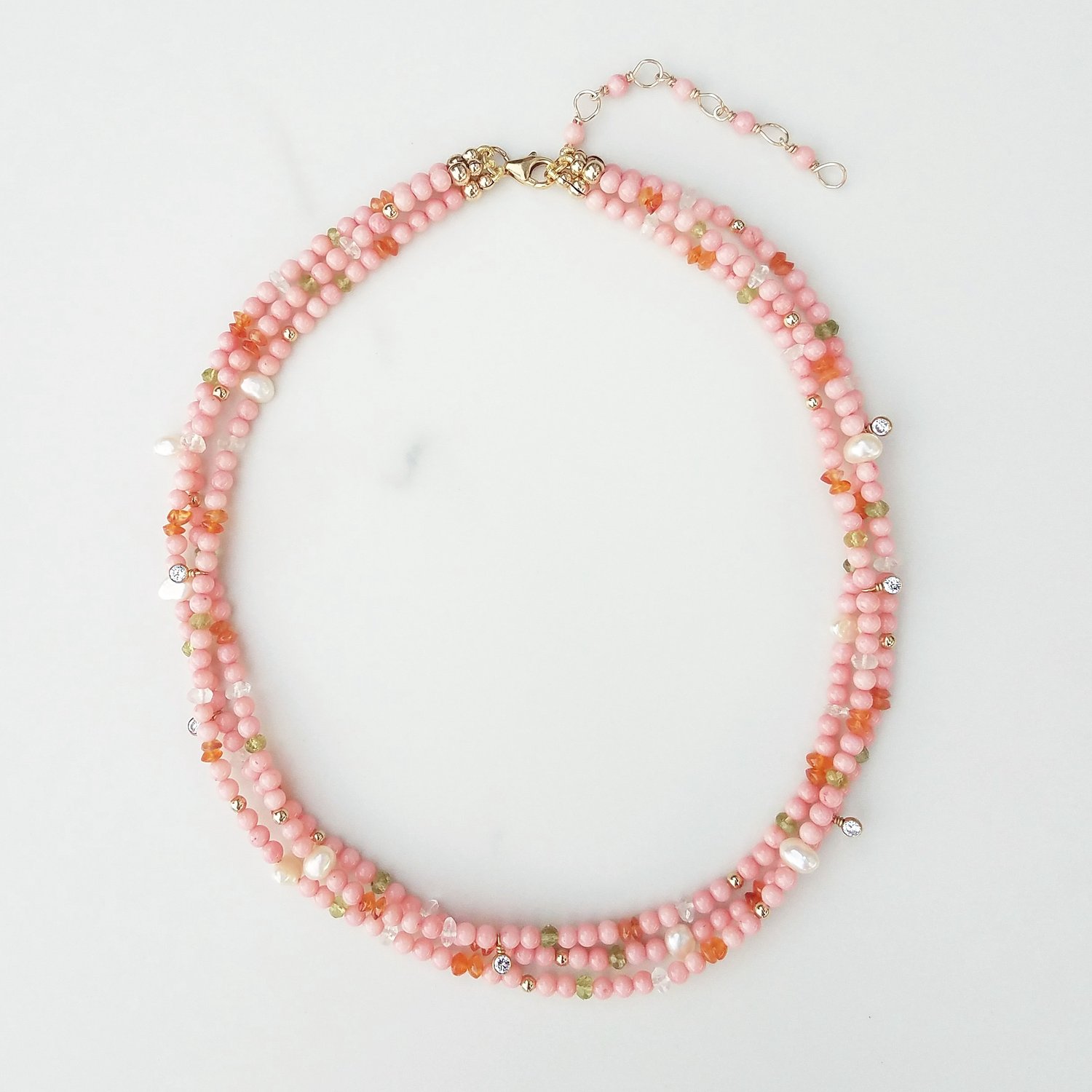 Coral Confetti Necklace