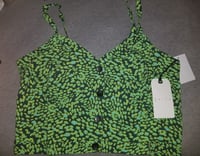 Leith - Green Animalia Print Crop Top (XL)