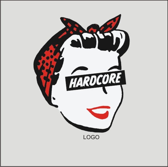 Image of Hard Core Retro Femme - Ladies WHITE T-Shirt