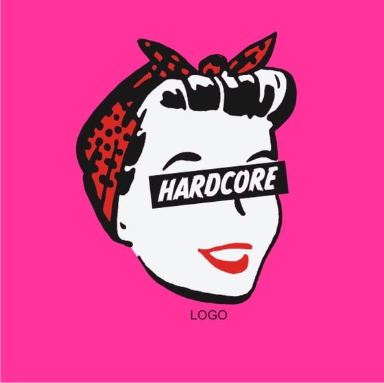 Image of Hard Core Retro Femme - Ladies Pink T-Shirt