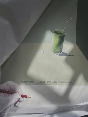 Image of Benzoylmethylecgonine and Green Smoothie - [signed, unframed print 1/50]