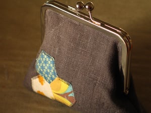 Image of hexagon patchwork fatty clutch