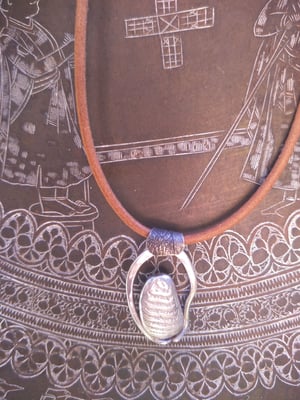 Image of Cuttle Pendant with Leather Necklace