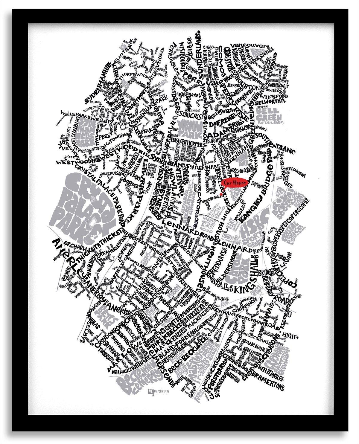 Image of Sydenham SE26, Penge & Anerley SE20  - SE London Type Map