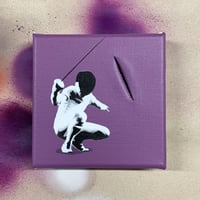 Image 1 of "After The Attack" Mini Canvas (purple) 1/1 on 15x15cm Deep Edge Canvas