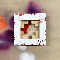 Image 3 of "After The Attack" Mini Canvas (signal red) 1/1 on 15x15cm Deep Edge Canvas