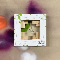 Image 3 of "After The Attack" Mini Canvas (green) 1/1 on 15x15cm Deep Edge Canvas