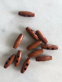 Brun træknap - 3 cm
