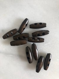 Mørk træknap - 3 cm