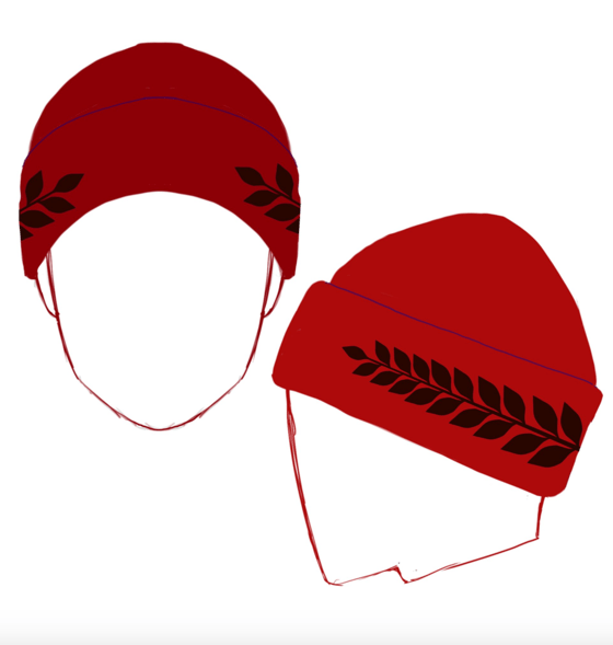 Image of Laurel Wreath Beanie RED