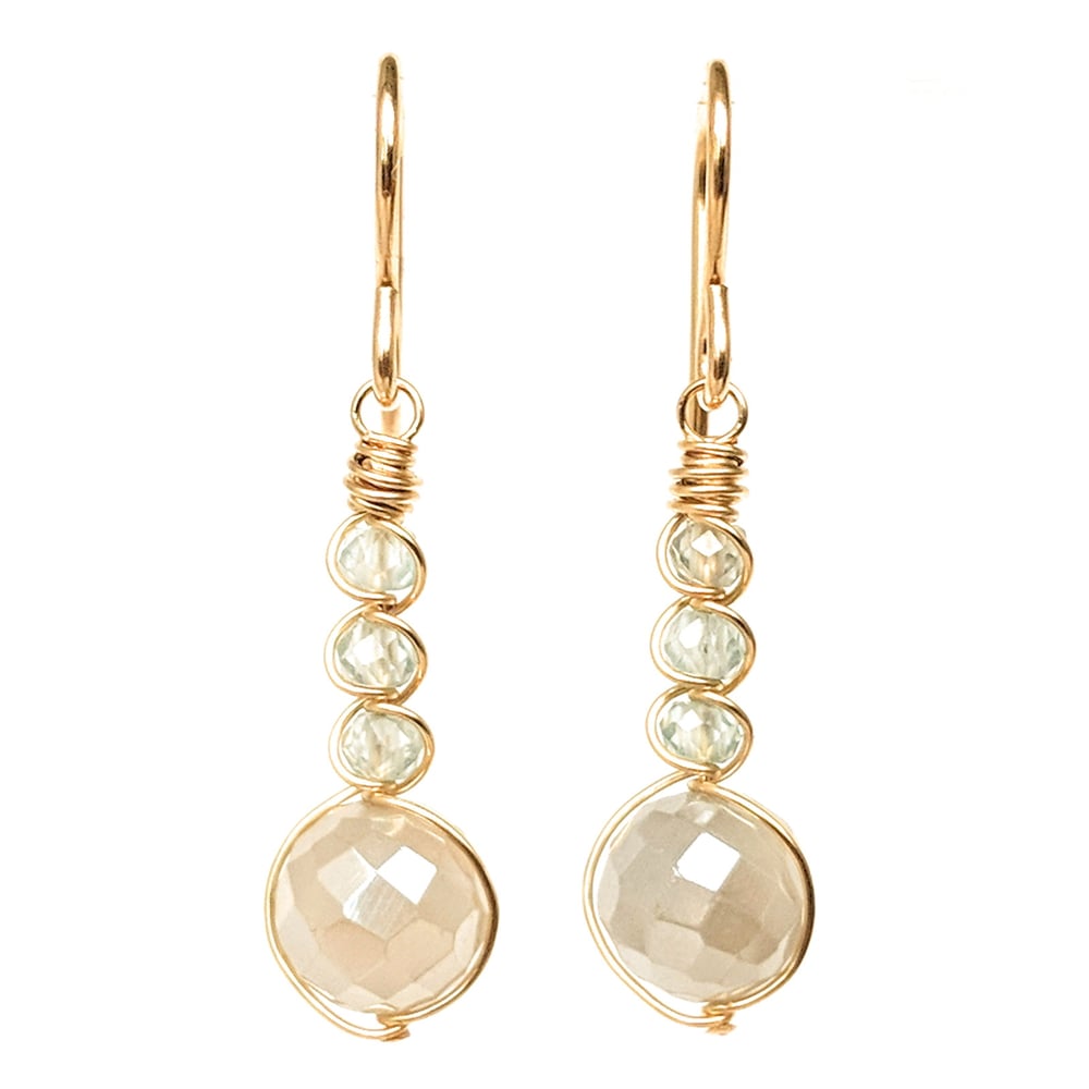 Image of Gray Moonstone Earrings