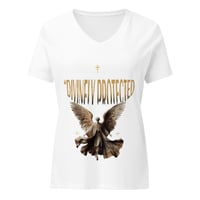 Image 3 of Women’s relaxed DIVINELY PROTECTED v-neck t-shirt