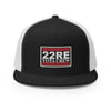 22RE Flat Bill Trucker Cap