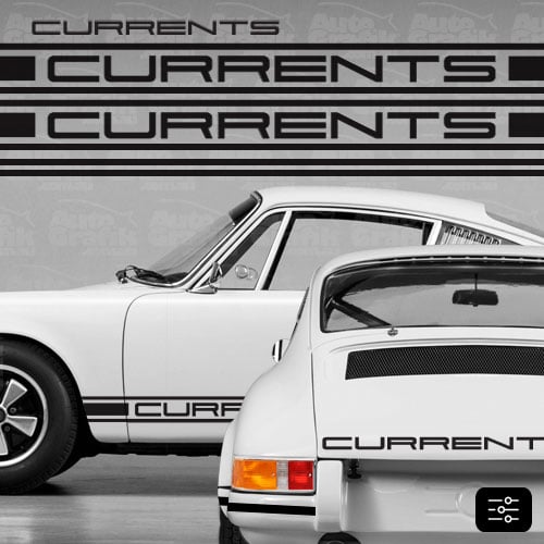 Image of CURRENT-S TYPE COMPLETE DECAL KIT - YOUR CUSTOM TEXT