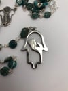 Hamsa Rosary | Sterling and Amazonite