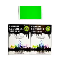 Image 3 of Free Shipping Worldwide Blank Fluorescent Green Eggshell Stickers 50/100/200pcs