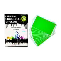 Image 1 of Free Shipping Worldwide Blank Fluorescent Green Eggshell Stickers 50/100/200pcs