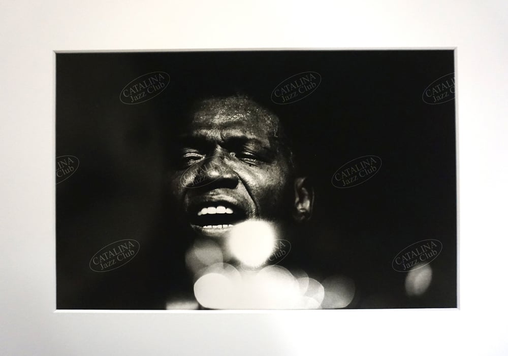 Image of ELVIN JONES @ Catalina Jazz Club, Hollywood (B&W, circa 1980's) | Limited Edition Photography