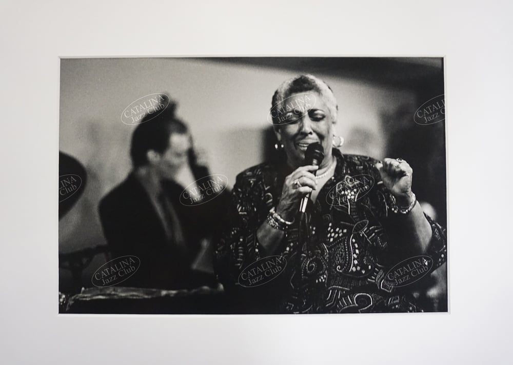 Image of CARMEN McRAE @ Catalina Jazz Club, Hollywood (B&W, circa 1980's) | Limited Edition Photography