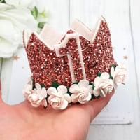 Image 1 of Rose Gold Birthday Crown - Any Age 
