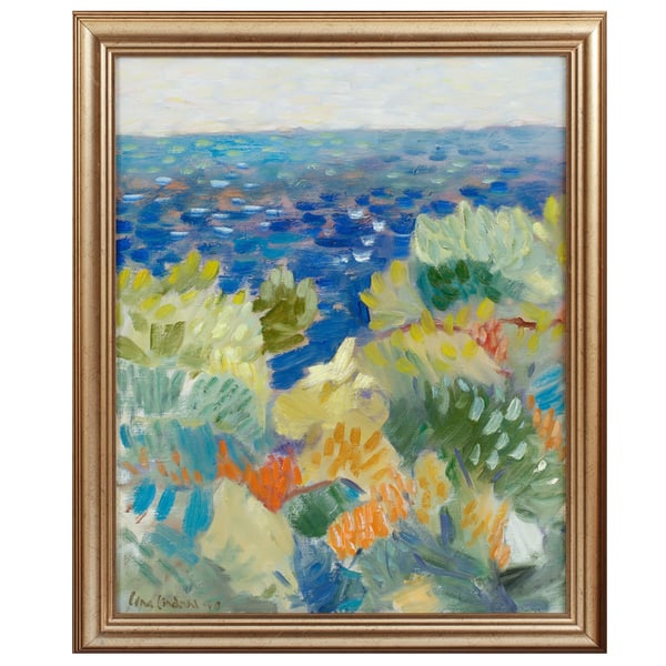 Image of Late 20th Century Painting, Seascape LENA LINDAHL