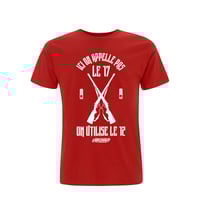 TEE-SHIRT ROUGE - ICI ON APELLE PAS LE 17