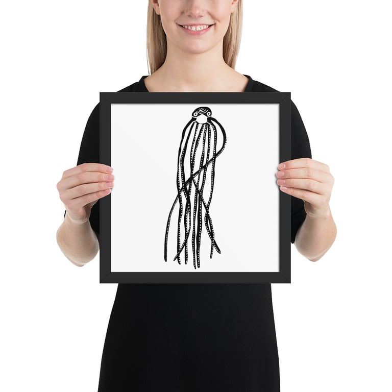 Framed Long Legs Mask Wearing Octopus Image 4