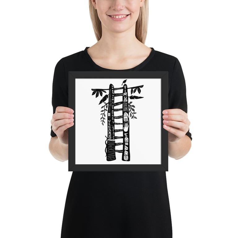 Double Pole Covid Fighting Totem - Framed poster Image 3