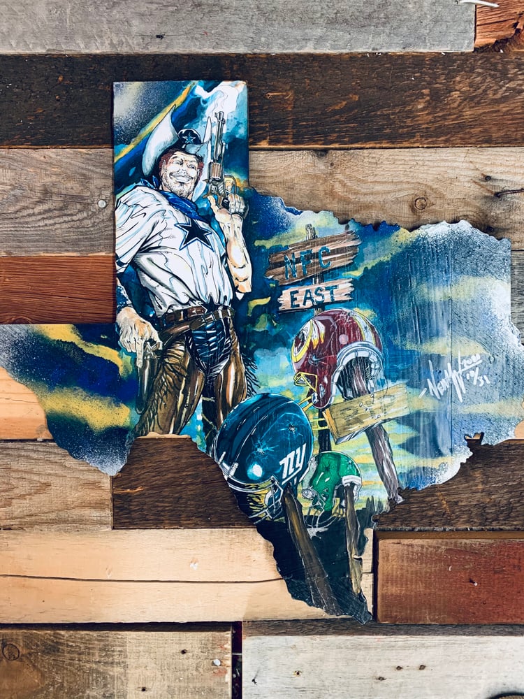 Image of “How about Dem Cowboys “( Hand Painted Reproduction)