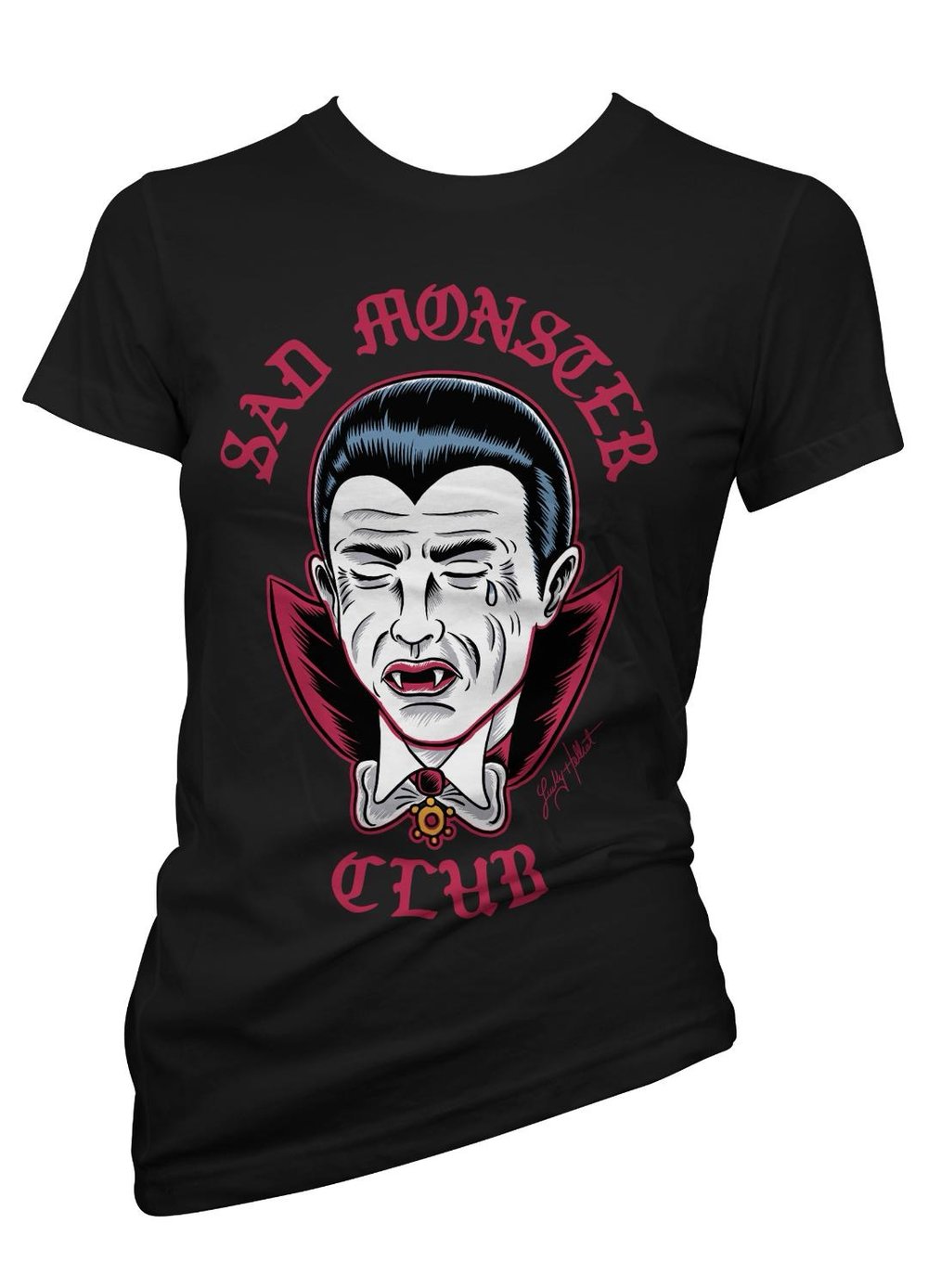 Woman's Dracula Sad Monster Club T-shirt 