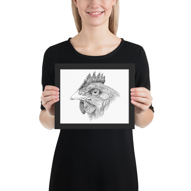Chicken Head - Framed poster Image 2