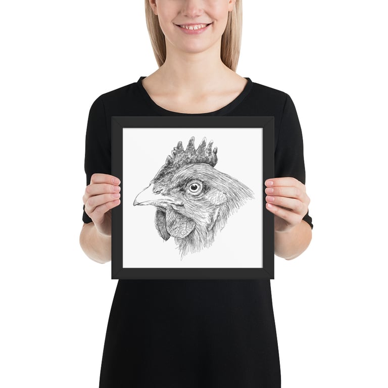 Chicken Head - Framed poster Image 3