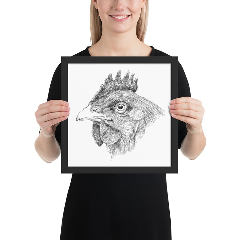 Chicken Head - Framed poster Image 4
