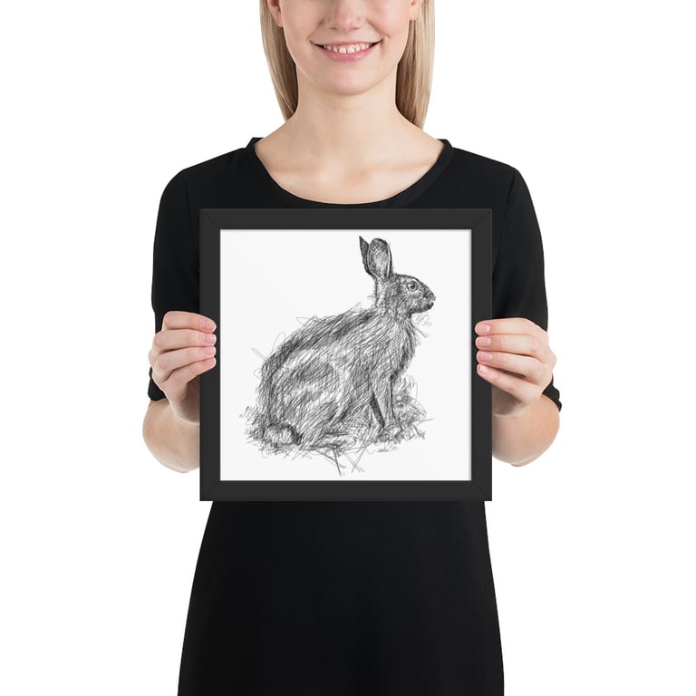Hare (Jack Rabbit) - Framed poster Image 5