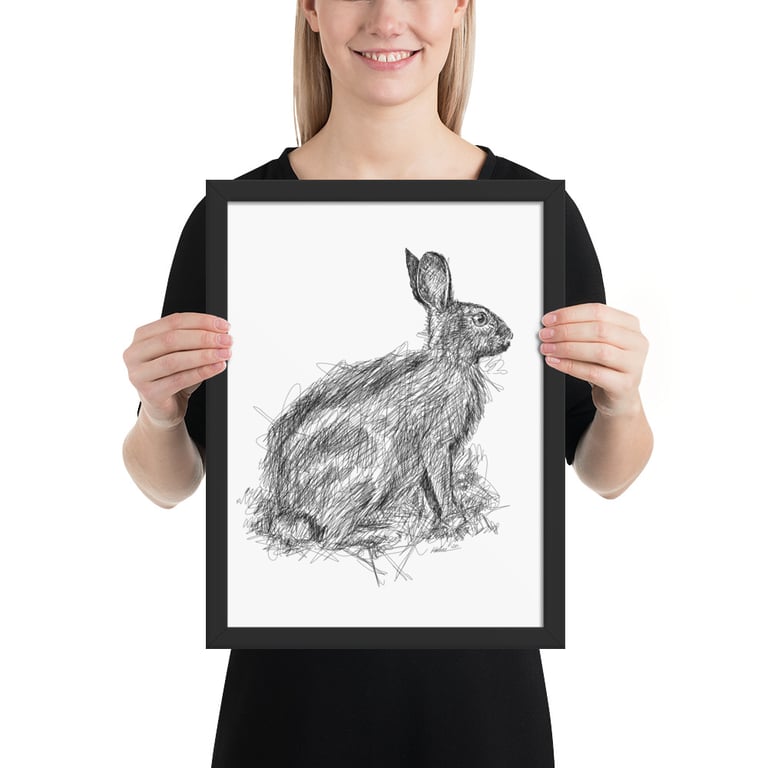 Hare (Jack Rabbit) - Framed poster Image 3