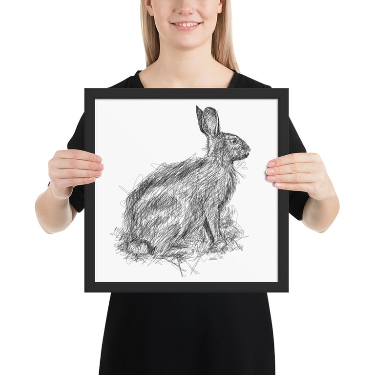 Hare (Jack Rabbit) - Framed poster