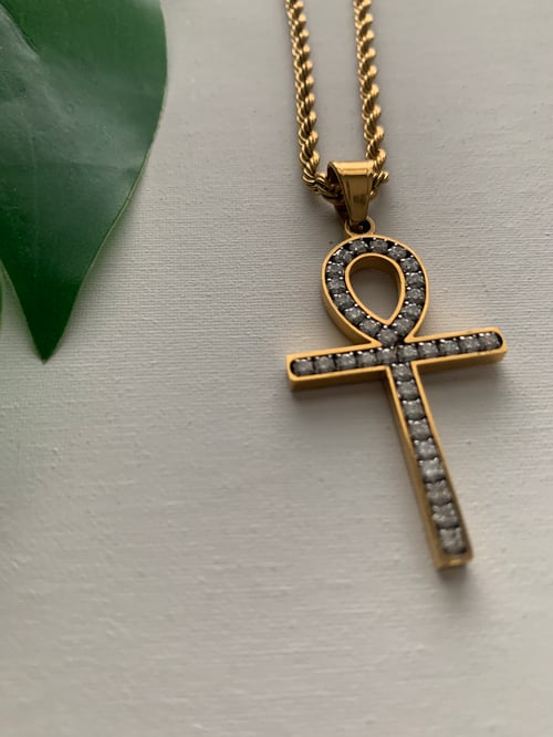 Image of PALACE • CZ Ankh Necklace