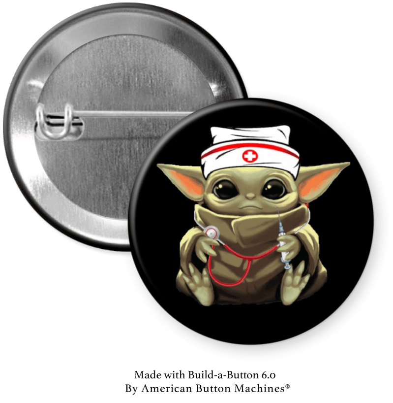 Cute Retractable Baby Yoda Nurse Badge Reel, Funny Ethiopia