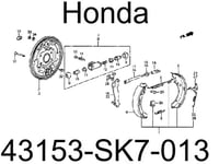 Image 1 of Honda Civic Wagon Shoes x2 Rear- Brake - OEM Honda