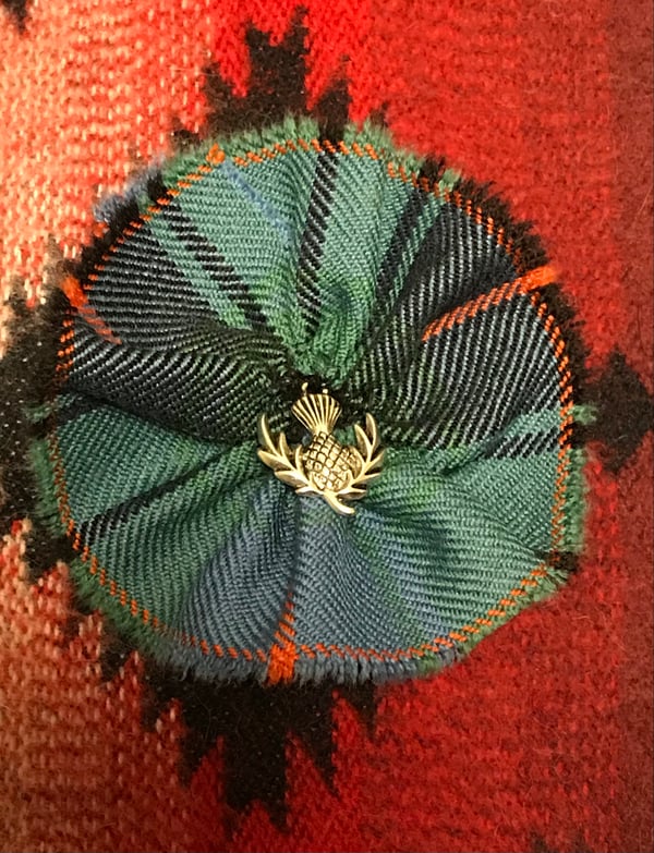 Image of Tartan thistle brooches