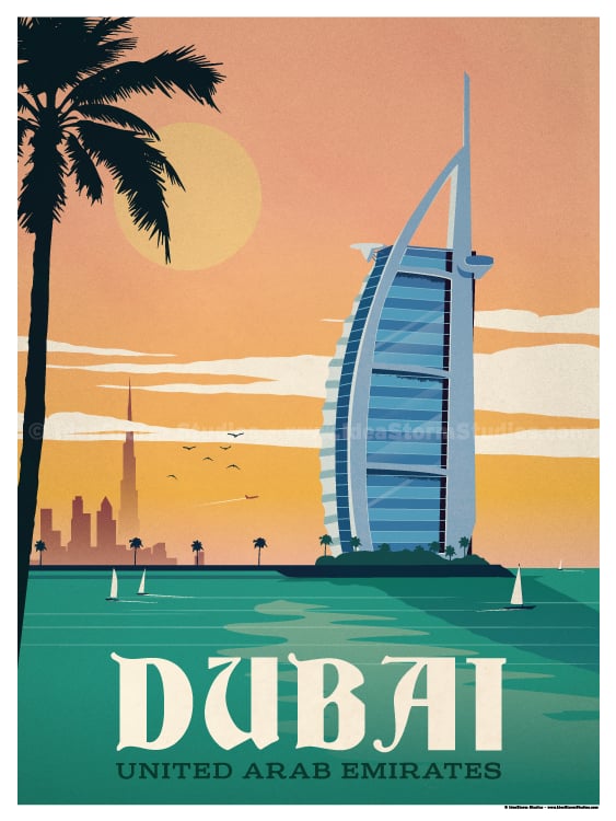 Image of Vintage Dubai Poster