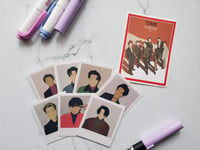 BTS mini polaroids and TIME Magazine 