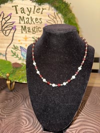 Image 1 of Garnet x Pearl Chain 