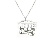 Image of Love/ Hate Fist Mirror Necklace