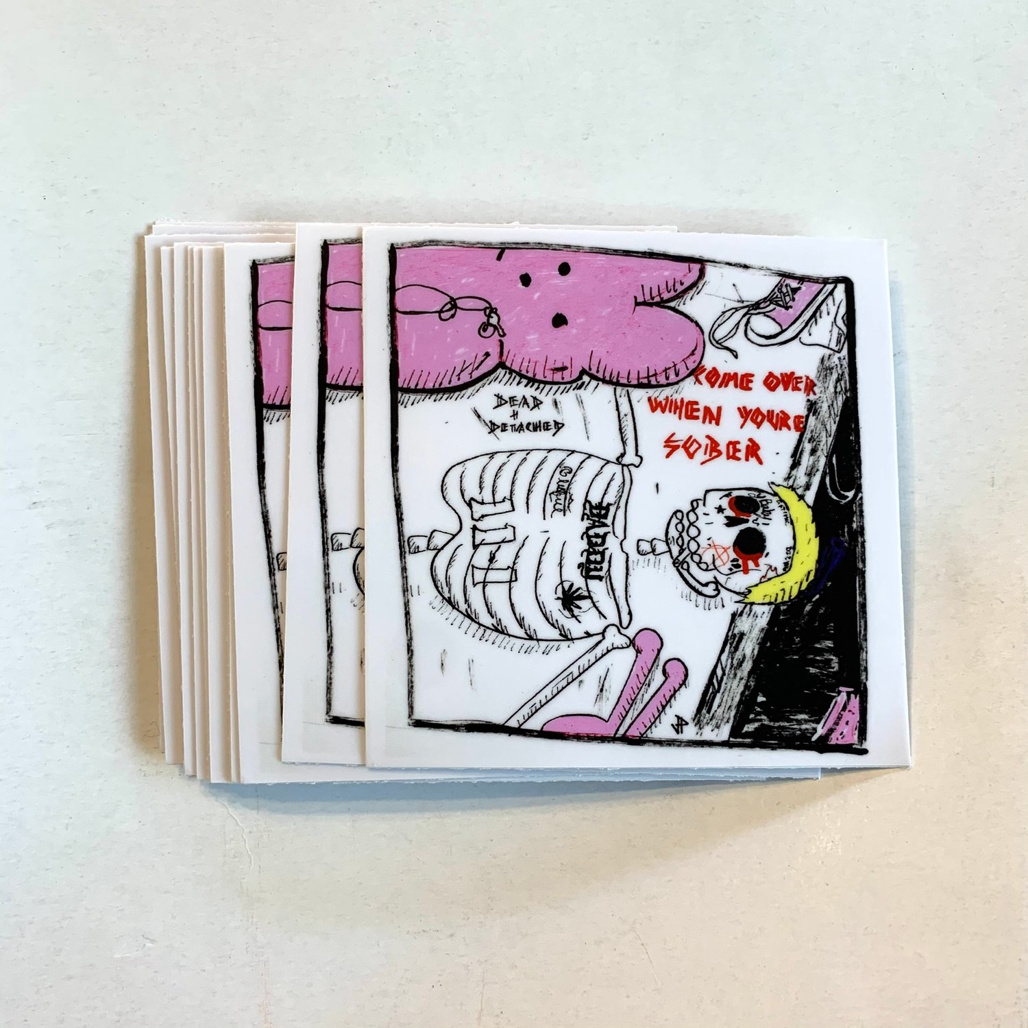 Image of Dead and Detached cowys art sticker 
